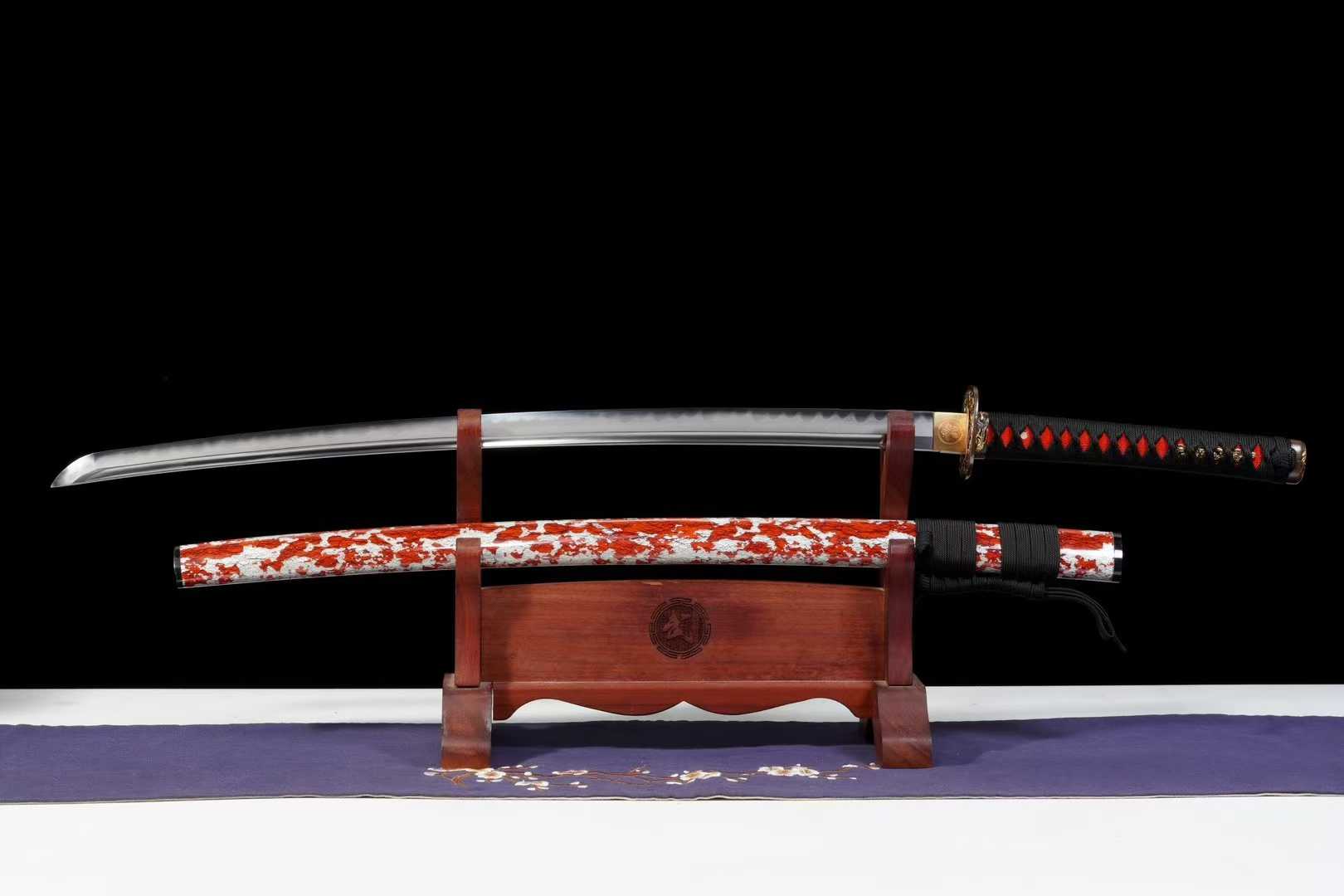 Kiếm Nhật katana Hoa Văn Thép Tầng Thiêu Vân Liệt Diệm Phần Thiên – Tác phẩm thủ công cao cấp
